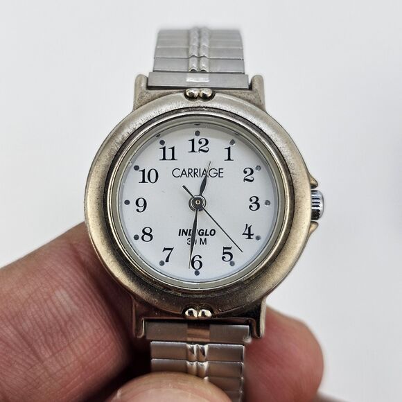 3X Timex Carriage Women's Watch Gold Tone Bracelet Band New Battery - Picture 7 of 16